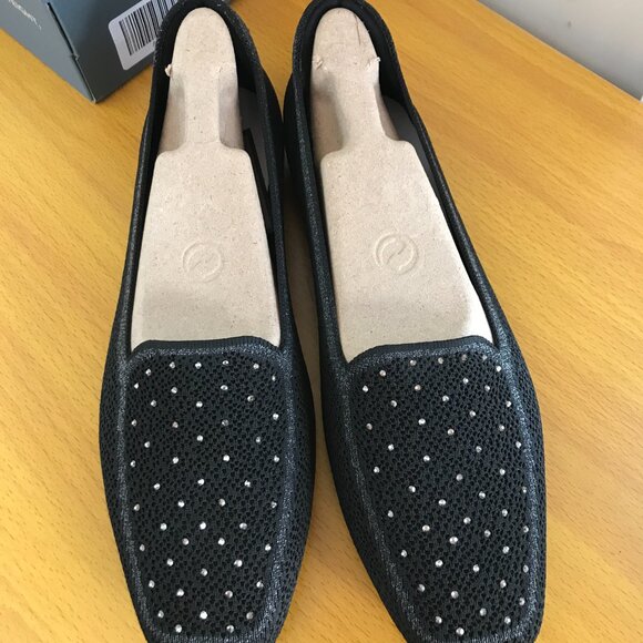 Skechers Women’s Cleo’s Stretch Fit Black Square Toe Flats Size 11 Vegan Comfort - Picture 8 of 9